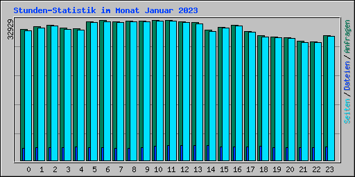 Stunden-Statistik im Monat Januar 2023