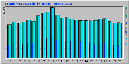 Stunden-Statistik im Monat August 2023