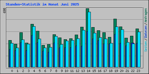 Stunden-Statistik im Monat Juni 2025