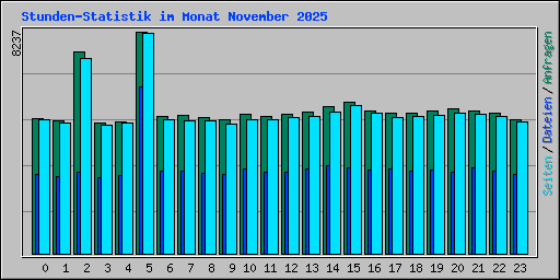 Stunden-Statistik im Monat November 2025